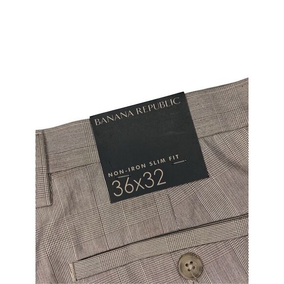 NWT Banana Republic Non-Iron tan Slim Fit pants - 36 - Picture 3 of 6
